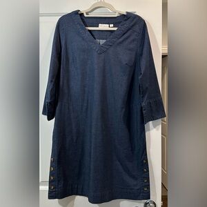 Belle by Kim Gravel Denim V-Neck Dress